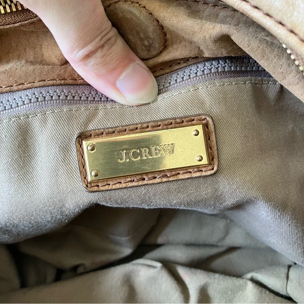 J. Crew | Leather Tassel Shoulder Satchel Bag